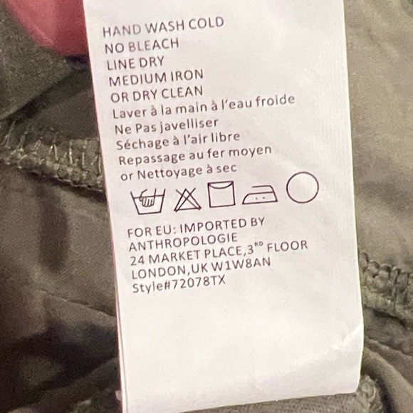 Tiny Anthropologie Tatiana olive green short sleeve faux wrap top size 2X - Picture 7 of 8